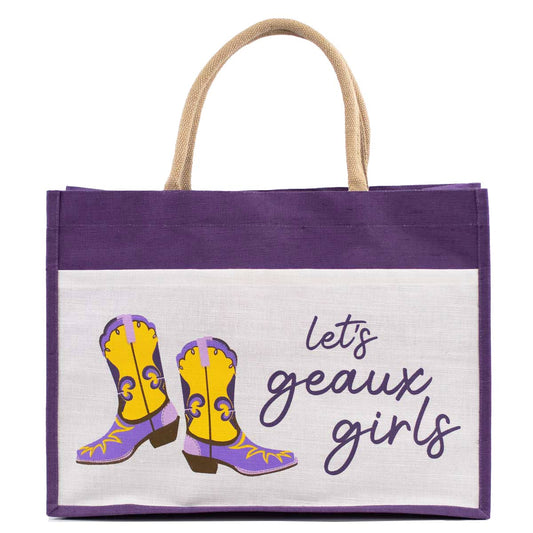 Let's Geaux Girls Juco Pocket Tote