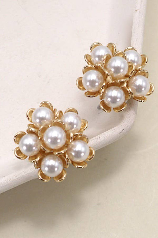 Pearl Flower Earrings