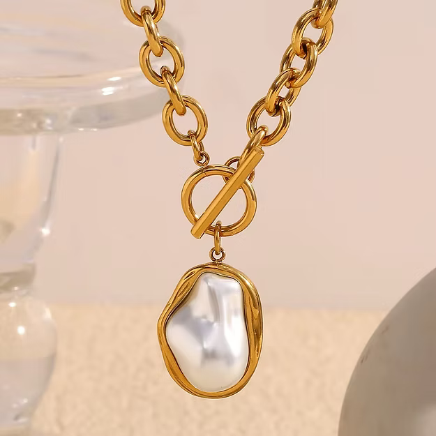 Oyster Pearl Chain Necklace