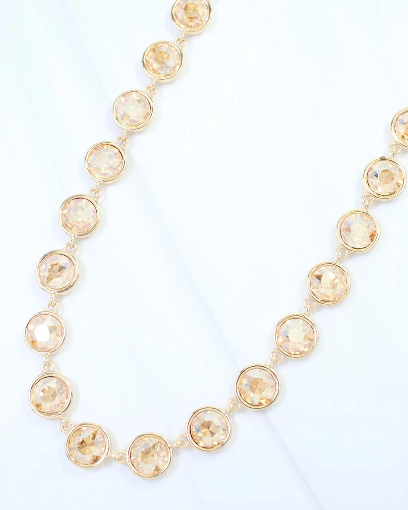 Kadis Crystal Necklace Champagne