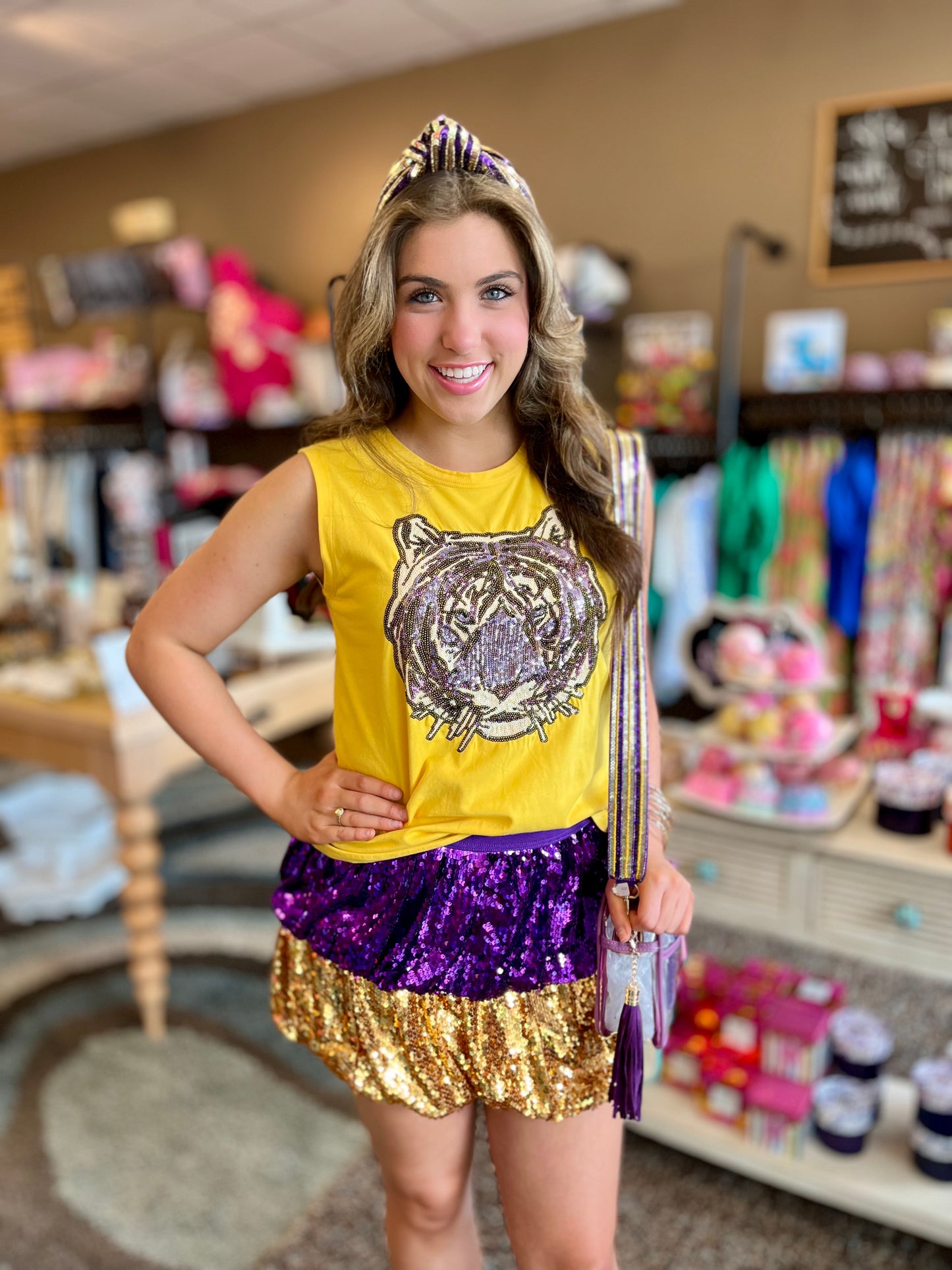 Game Day Sequin Skirt