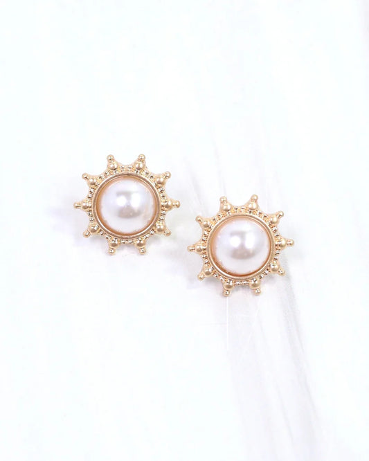 Macquarie Pearl Stud Earring Cream