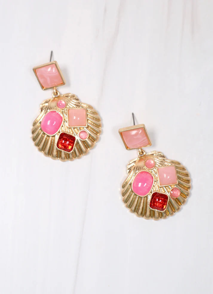 Anna Maria Stone Seashell Earring