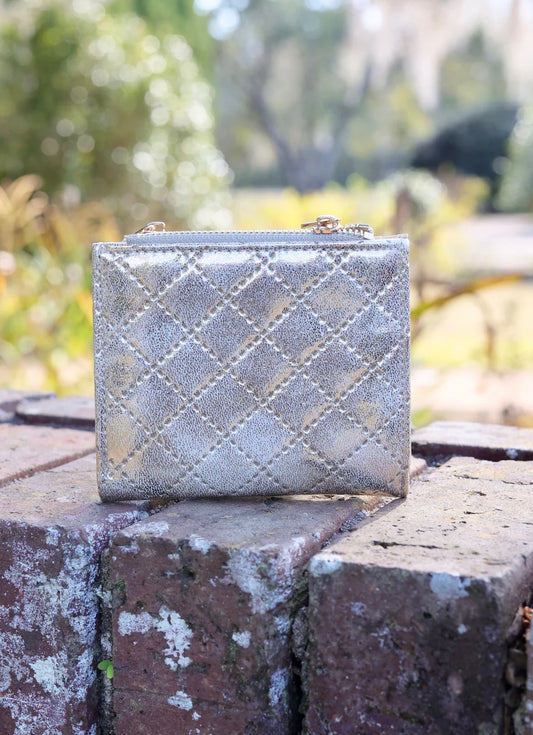 Monica Double Zip Wallet Champagne Pop