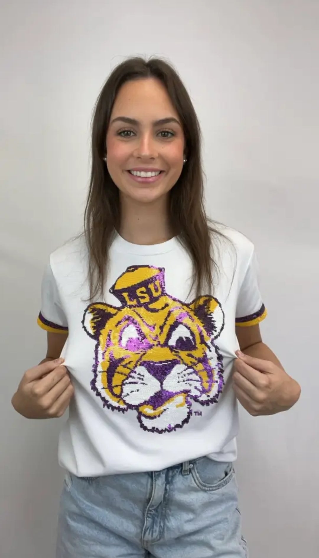 Retro Tiger Sequin Shirt