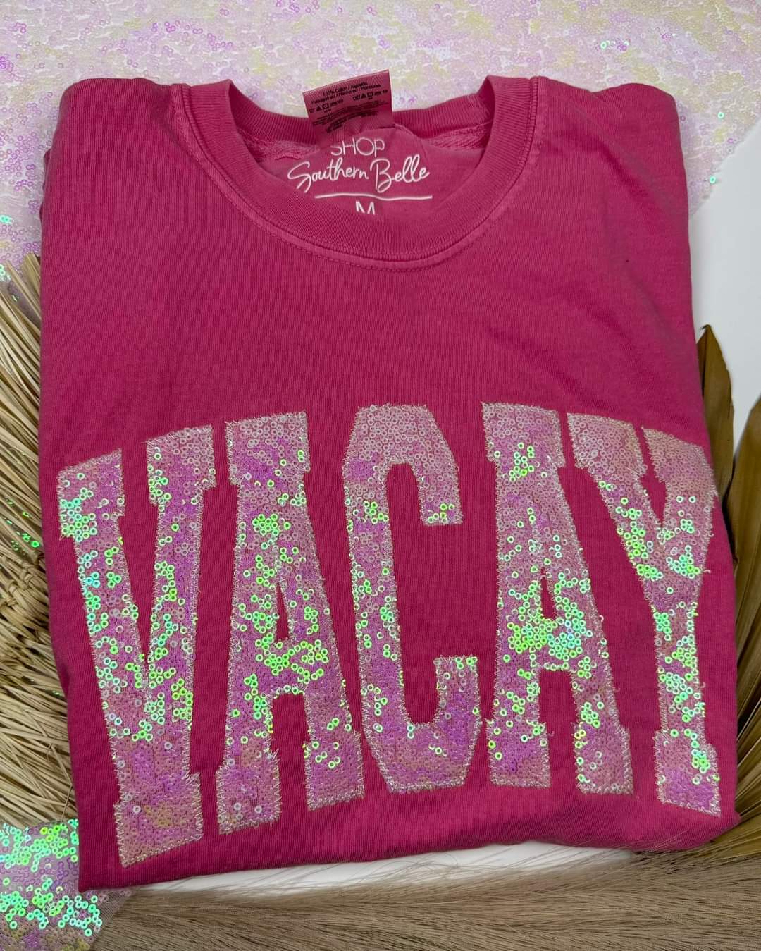 Pink Vacay Sequin Tee