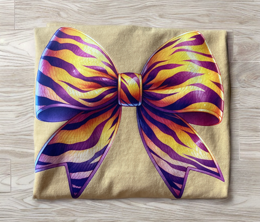 Tiger Print Bow Tee