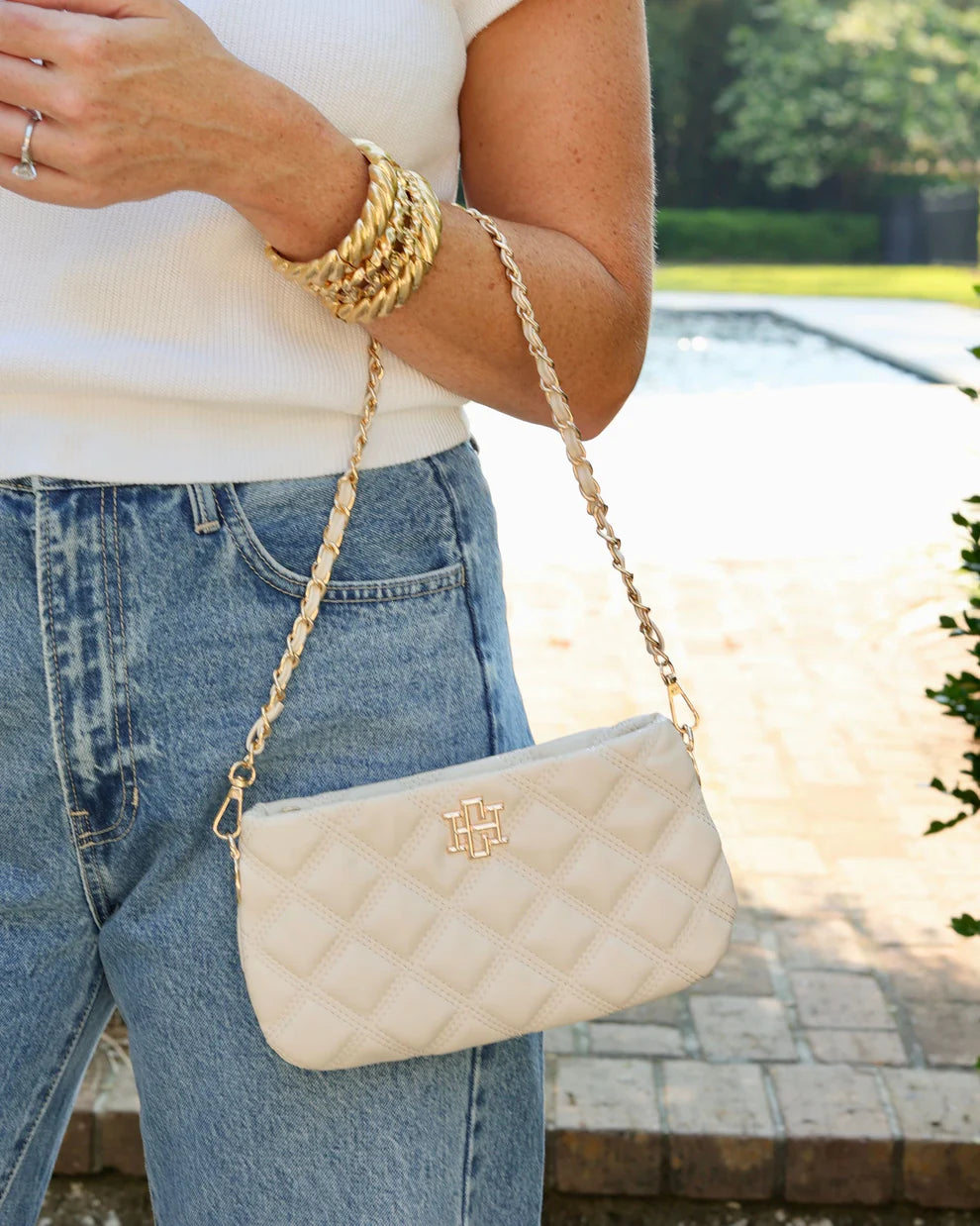 Livi Crossbody Cream Quilted DQ