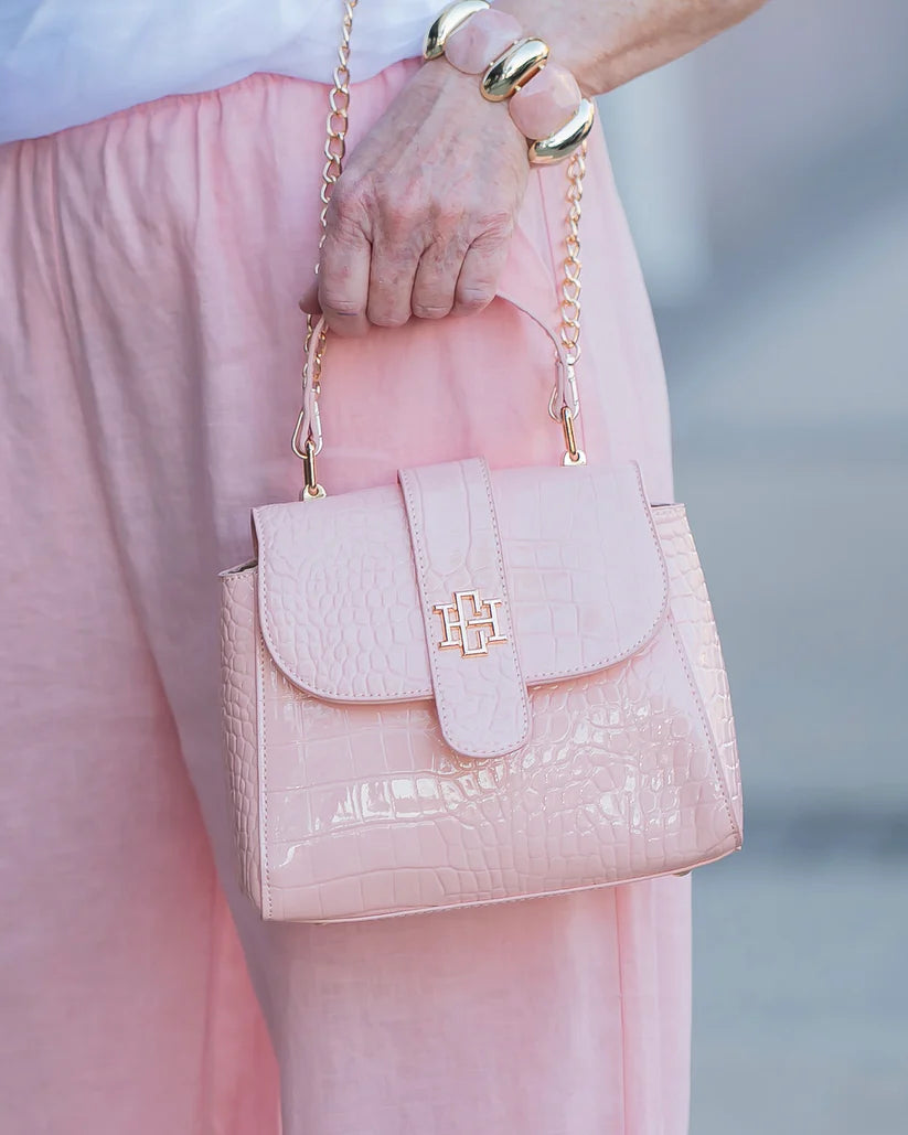 Tucker Handbag Blush Patent EC