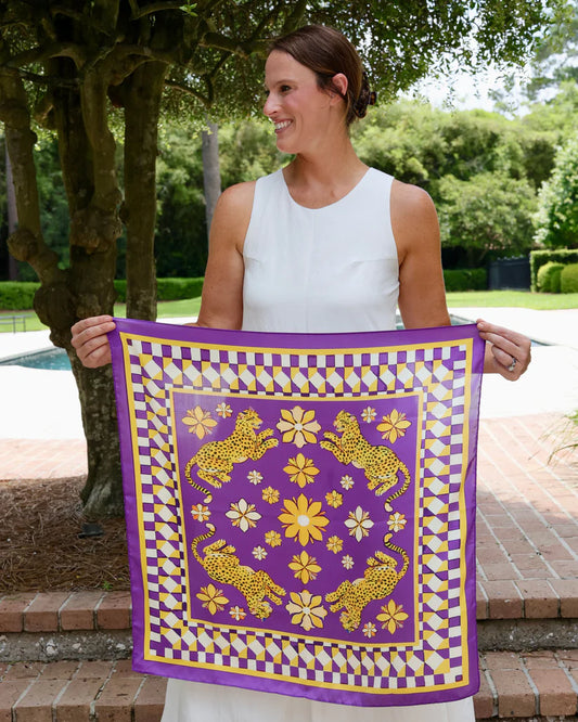 Hollis Scarf Medium Purple Gold