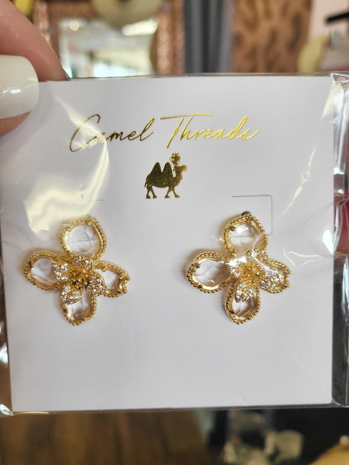 Camel Threads 18K Gold Earrings