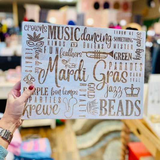 Mardi Gras Traditions Serving Board