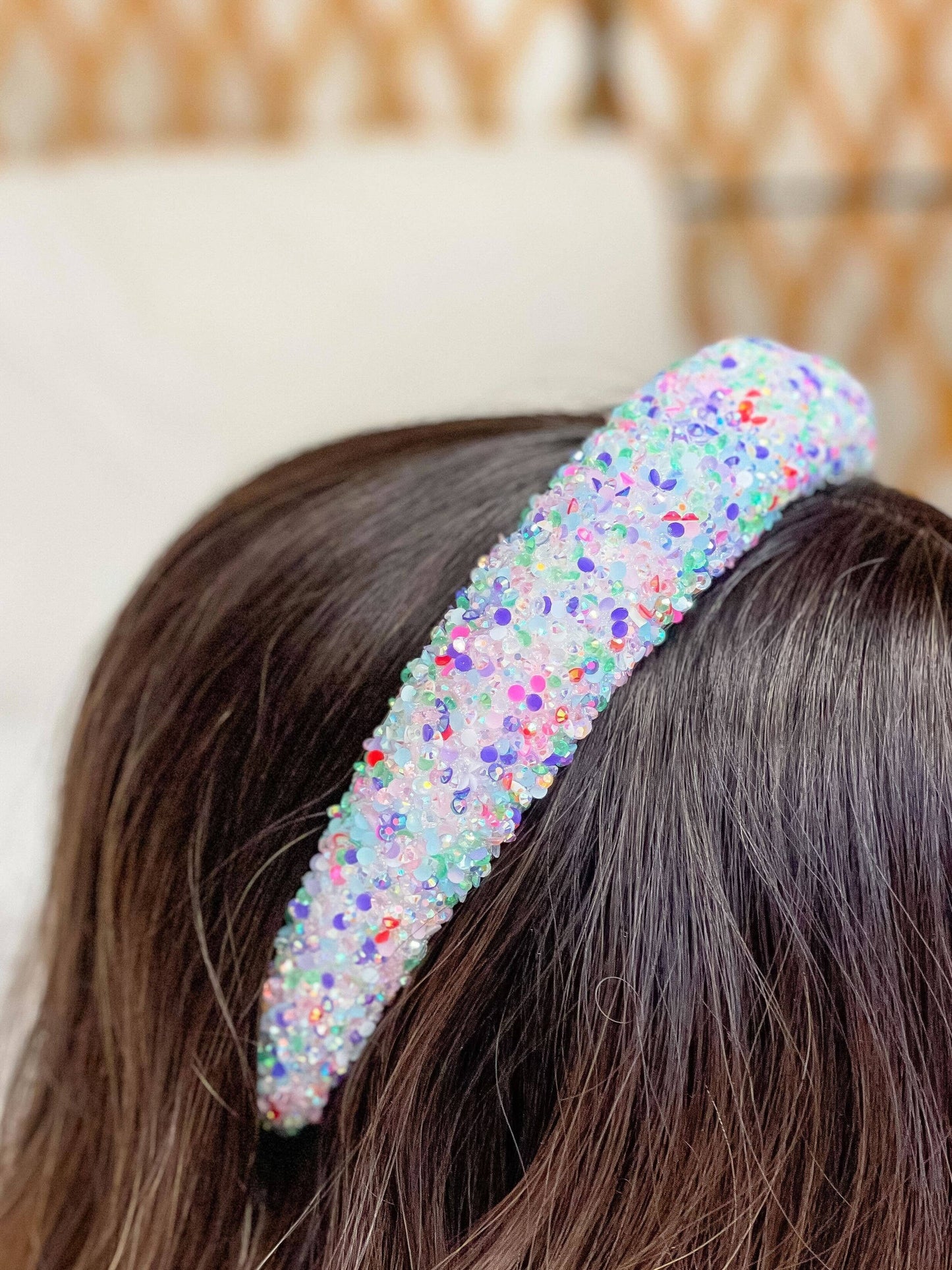 Sparkling Rhinestone Padded Headband - Multi